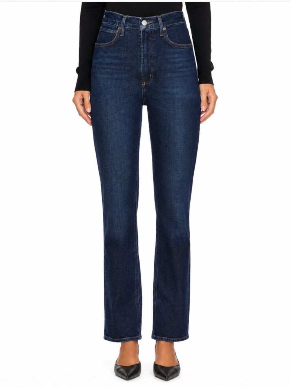 AGOLDE Riley High-Rise Straight Jeans Blue Size 26, Like New